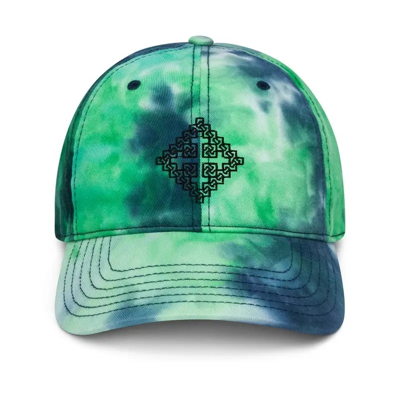 Ornate ⲓ Cross Tye Dye Cap